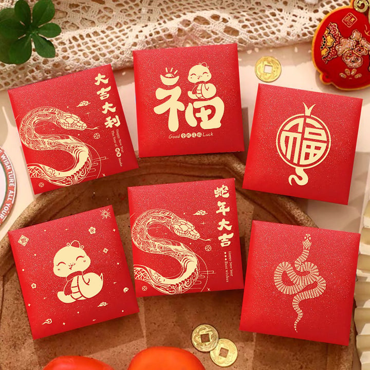 10pcs year of the snake chinese red envelope lucky money envelopes