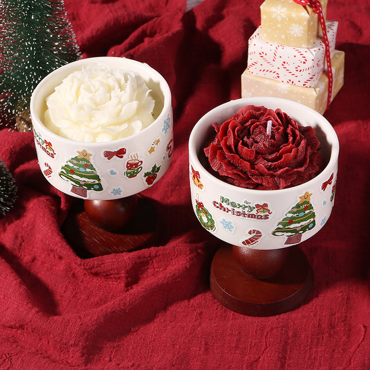 2024 christmas camellia rose scented candle gift set