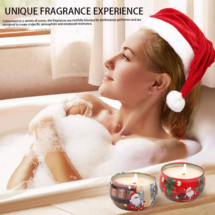 the scene to use 2024 christmas gift tin aromatherapy scented candle gift box