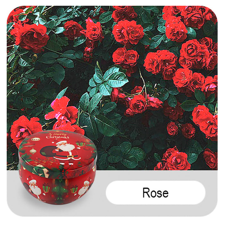 2024 christmas gift tin rose aromatherapy scented candle