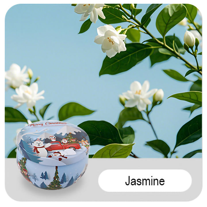 2024 christmas gift tin jasmine aromatherapy scented candle gift box