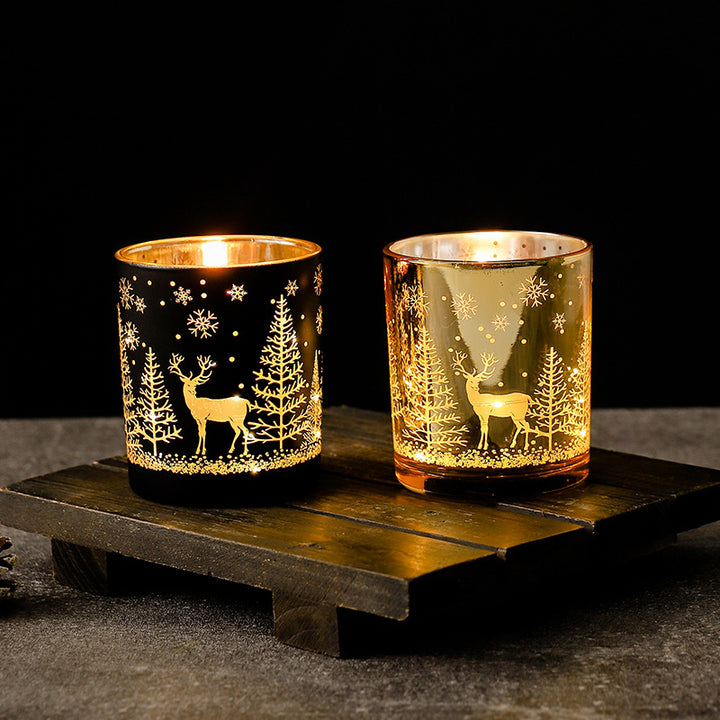 2024 christmas led hollow glass aromatherapy scented candle