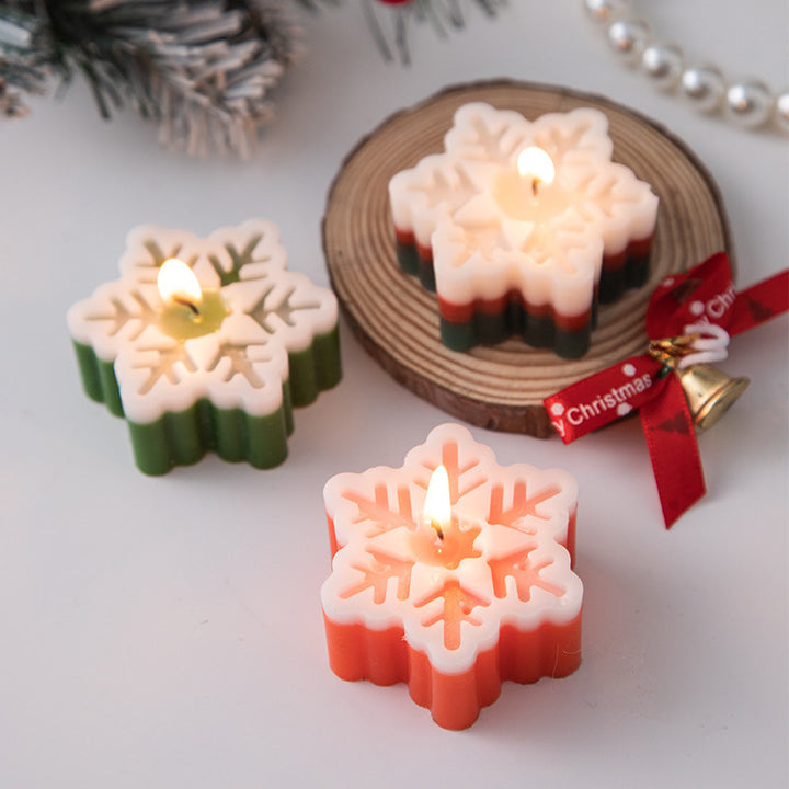 2024 christmas snowflake multicolor scented candle