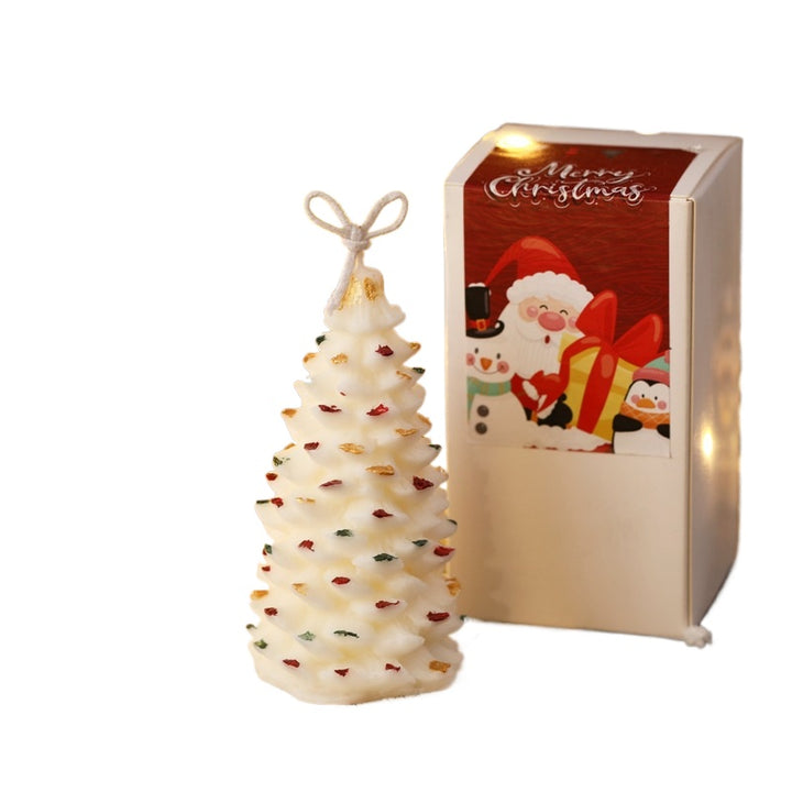 2024 white christmas tree shaped aromatherapy scented candle