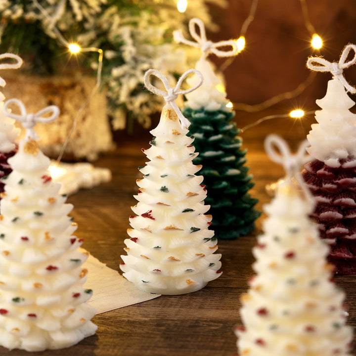 2024 white christmas tree shaped aromatherapy scented candle