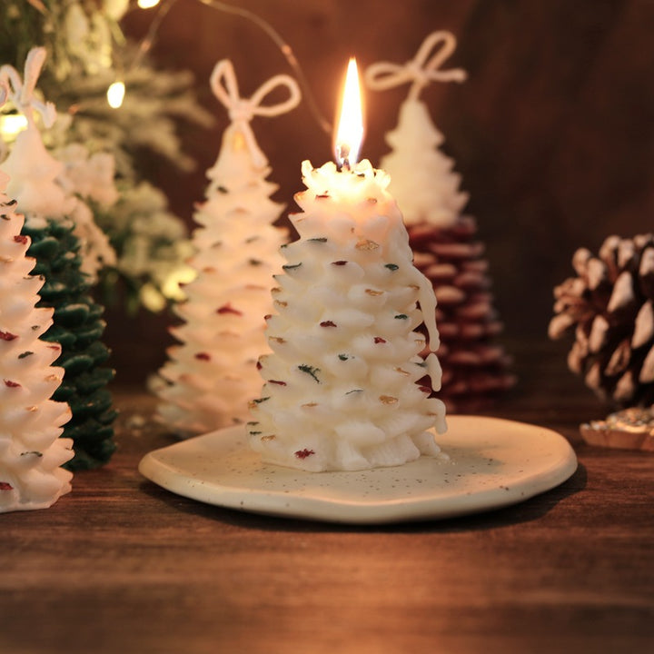 2024 white christmas tree shaped aromatherapy scented candle