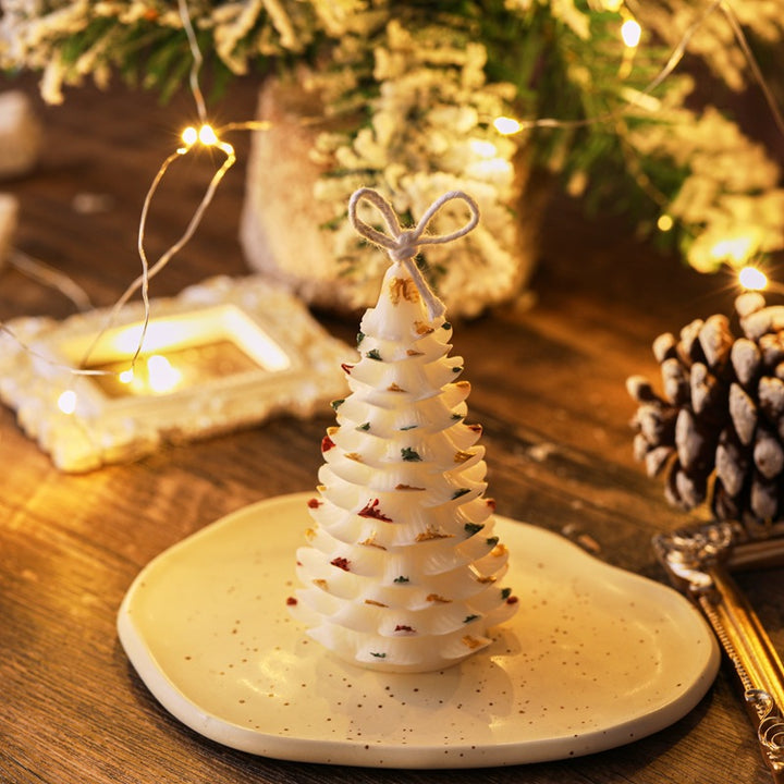 2024 white christmas tree shaped aromatherapy scented candle