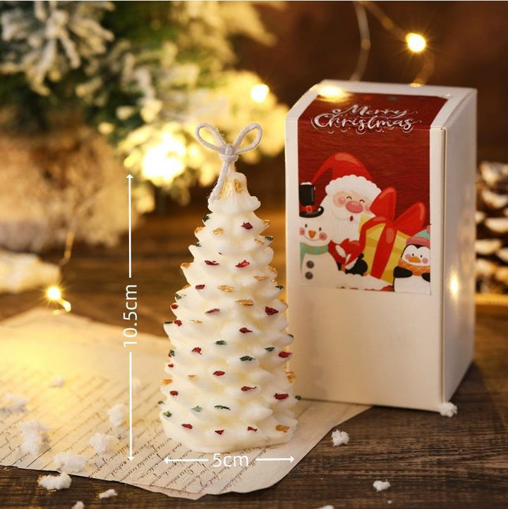 2024 white christmas tree shaped aromatherapy scented candle