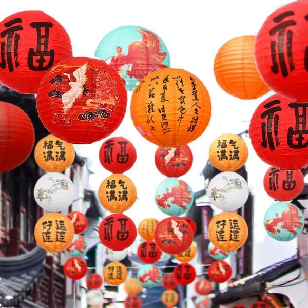 2025-year-of-the-snake-foldable-fortune-paper-lantern-hanging-decoration