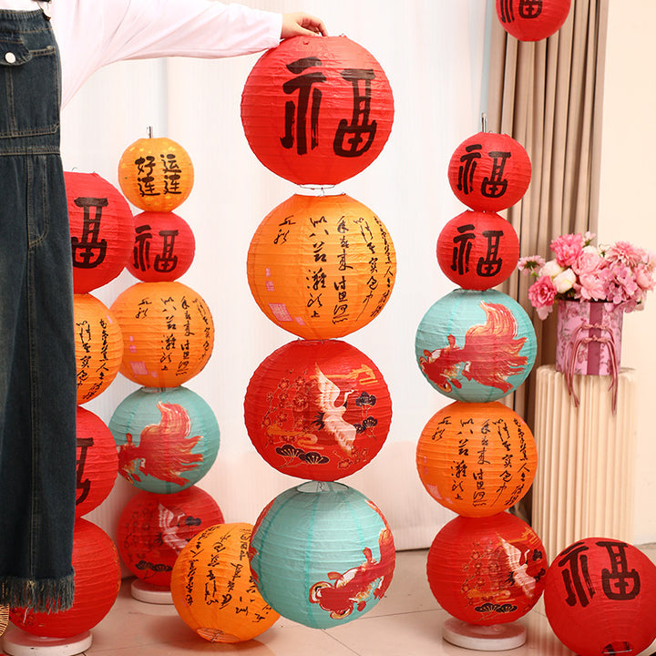 2025-year-of-the-snake-foldable-fortune-paper-lantern-hanging-decoration-16