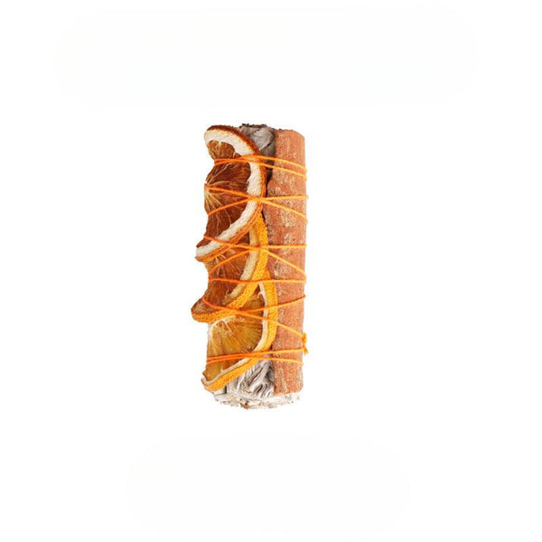 4 inch white sage smudge sticks mixed orange cinnamon eucalyptus