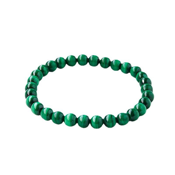 6mm malachite beaded crystal bracelet