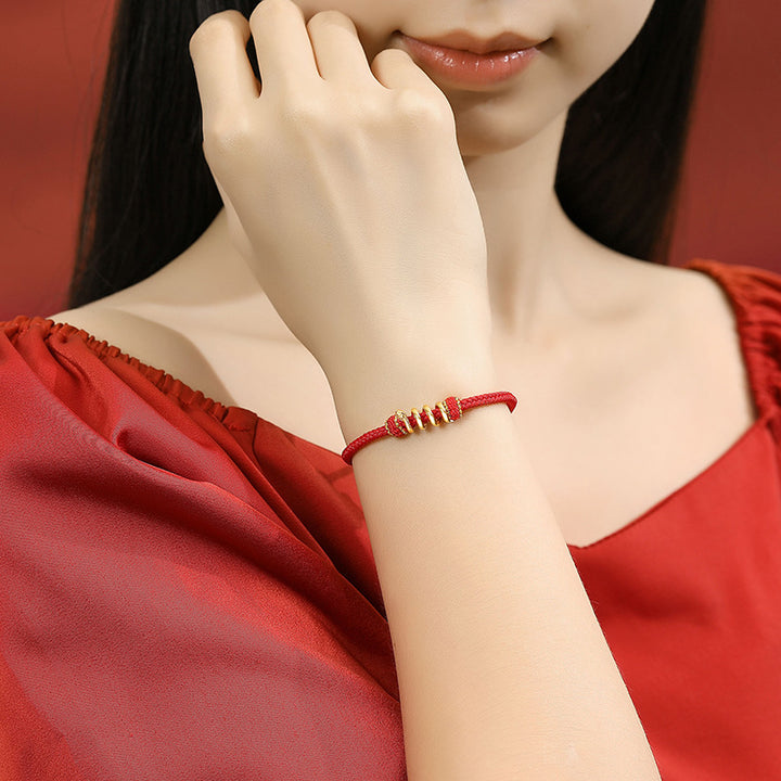 925 sterling silver year of snake red string lucky braided bracelet