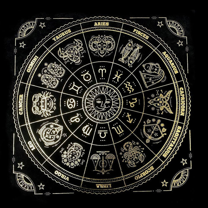 details of altar black tarot playmat witchcraft ritual supplies cloths