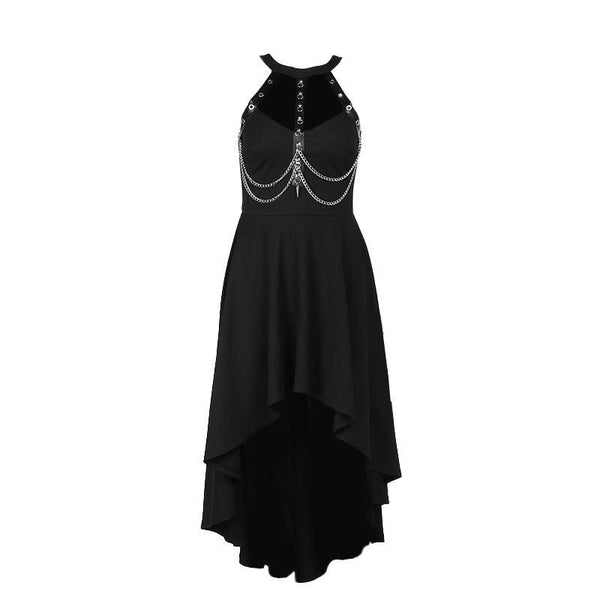 a black sexy gothic formal dress