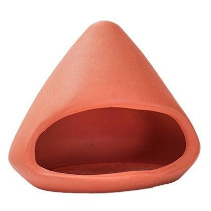 red ceramic incense cone shape burner holder