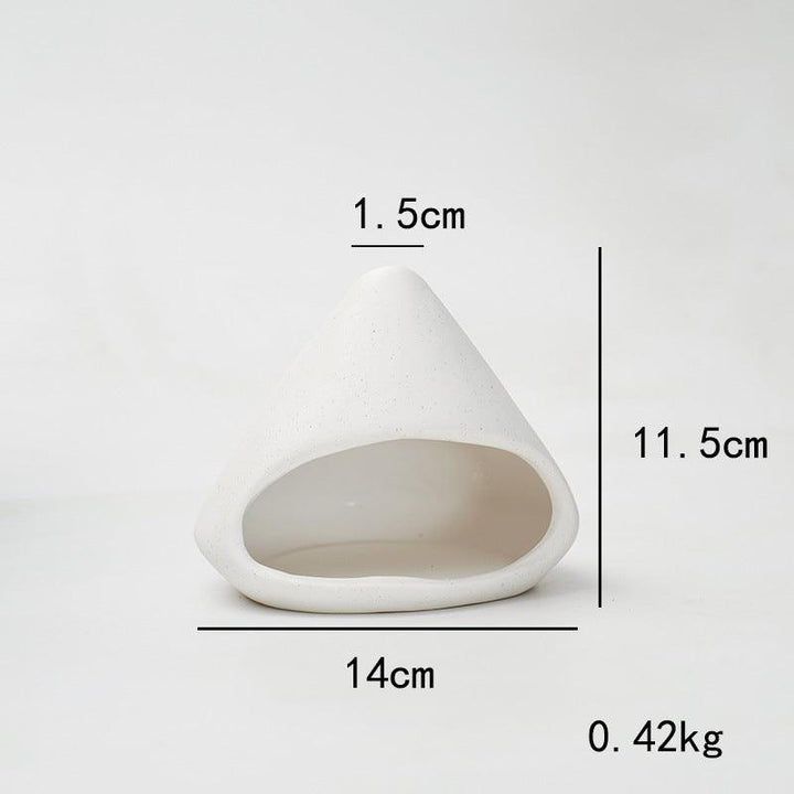 size of white ceramic incense cone shape burner holder