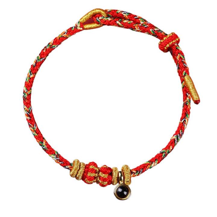 chinese zodiac natal guardian luck protection braided string bracelet