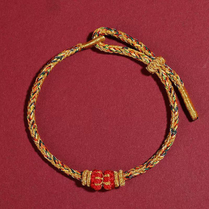 chinese zodiac natal guardian luck protection braided string bracelet