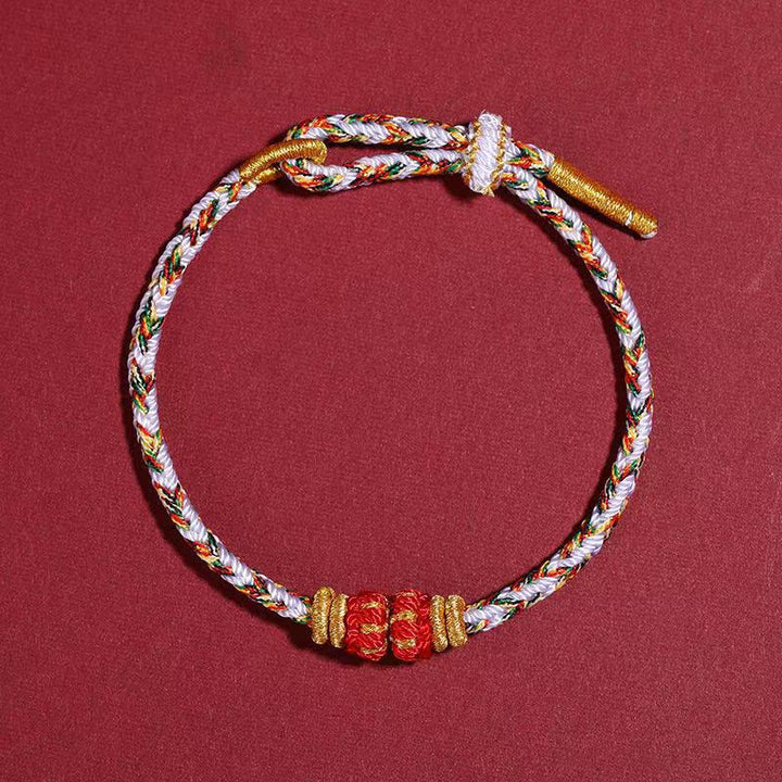 chinese zodiac natal guardian luck protection braided string bracelet