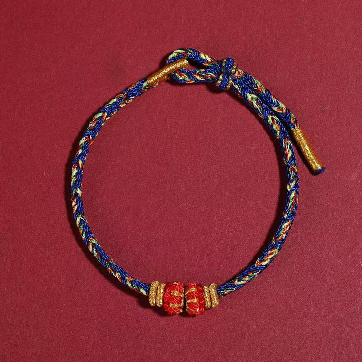 chinese zodiac natal guardian luck protection braided string bracelet