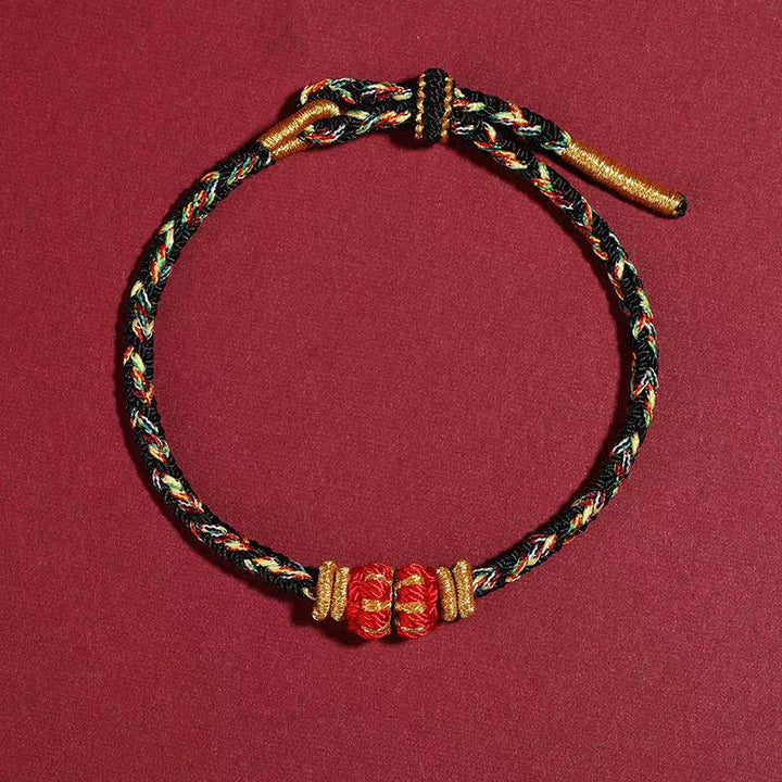 chinese zodiac natal guardian luck protection braided string bracelet