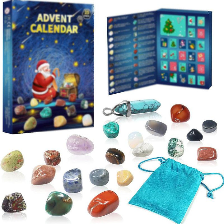 christmas advent calendar crystal mineral surprise gift box