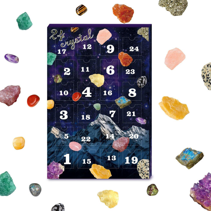 christmas advent calendar crystal mineral surprise gift box