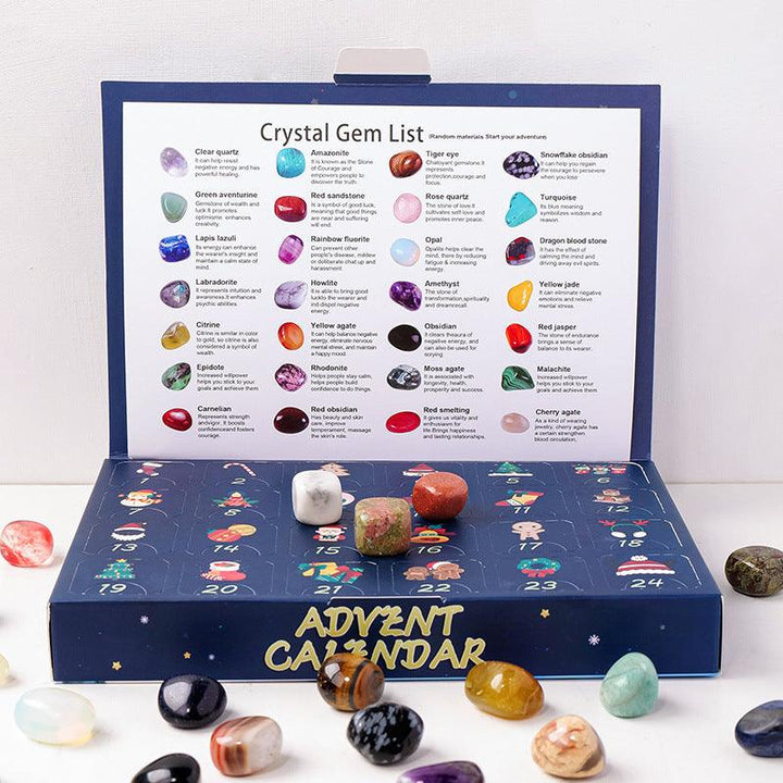 christmas advent calendar crystal mineral surprise gift box