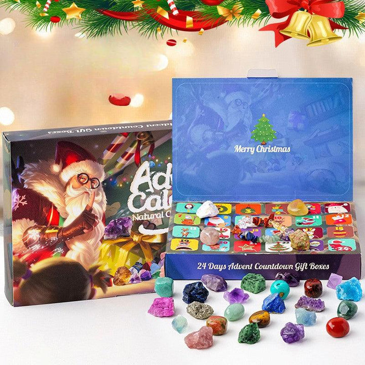 christmas advent calendar crystal mineral surprise gift box