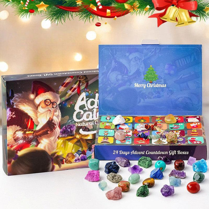 christmas advent calendar crystal mineral surprise gift box