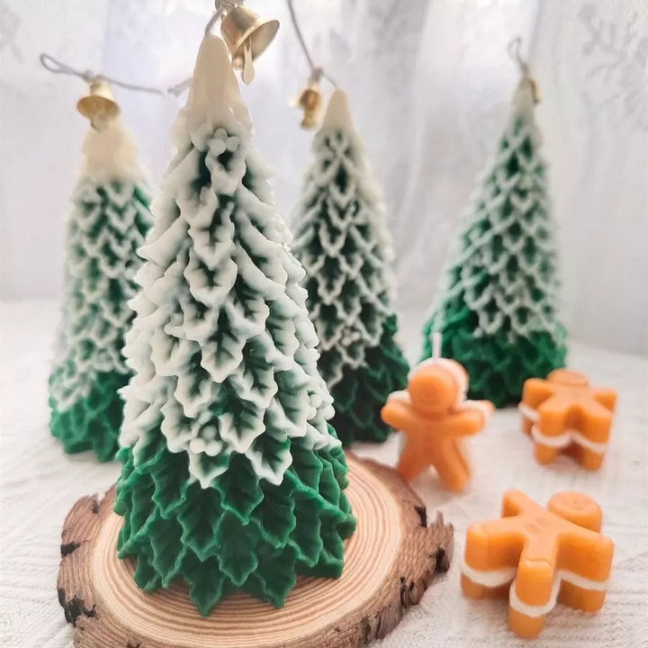 four christmas tree soy wax scented candles