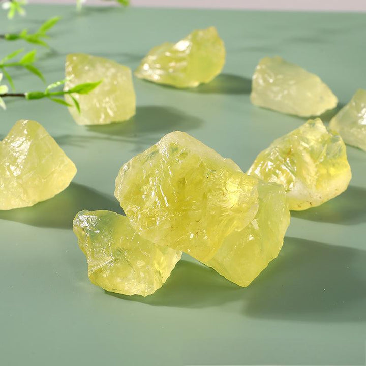 details of citrine crystal raw stone aromatherapy incense stone