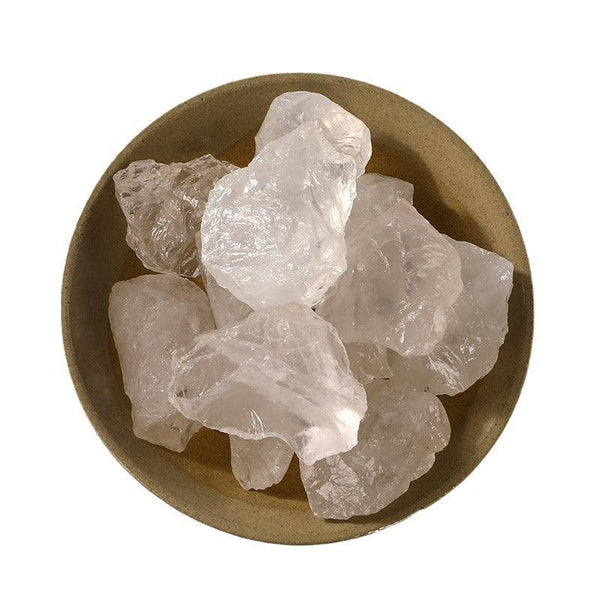 clear crystal raw stone aromatherapy incense stone