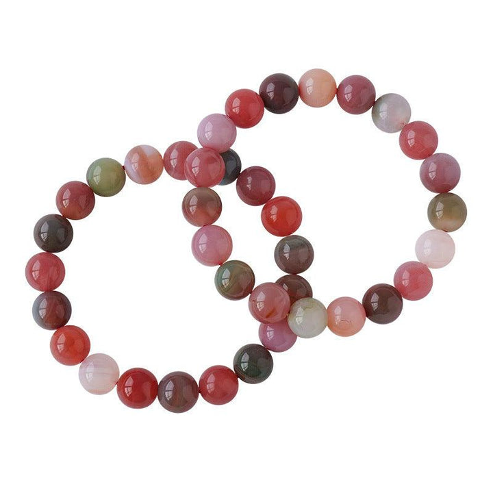 colorful salt source agate beaded crystal bracelet