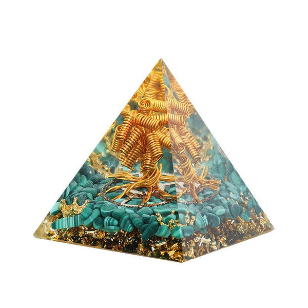 crystal tower pyramid ornament resin energy ornament