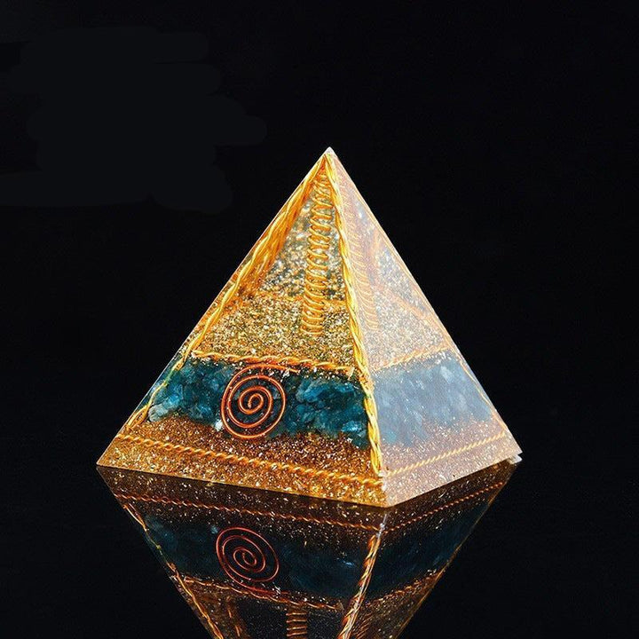 details of crystal tower pyramid ornament resin energy ornament