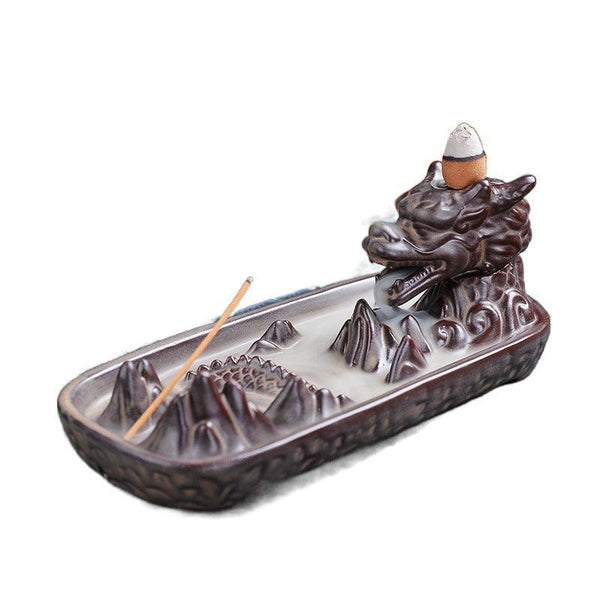 dragon fly under heaven backflow incense burner holder