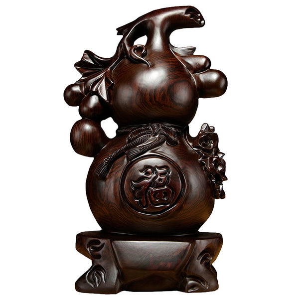 ebony-and-rosewood-carved-fu-lu-gourd-feng-shui-home-decor