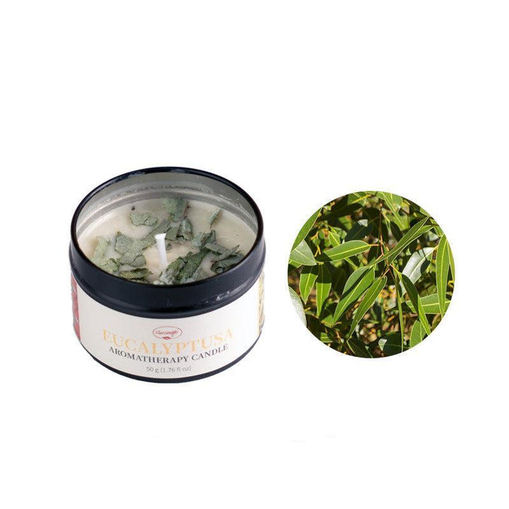 eucalyptus aromatherapy scented candle for meditation cleansing