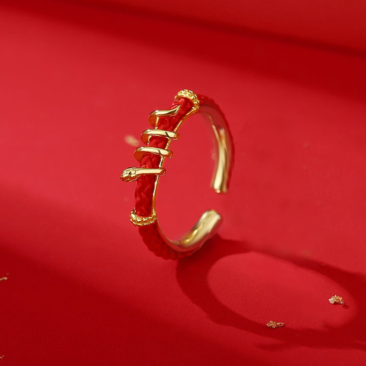 fu character snake shape year of the snake harmony ring