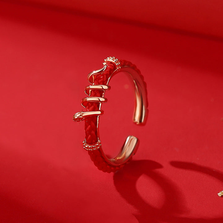 fu character snake shape year of the snake harmony ring