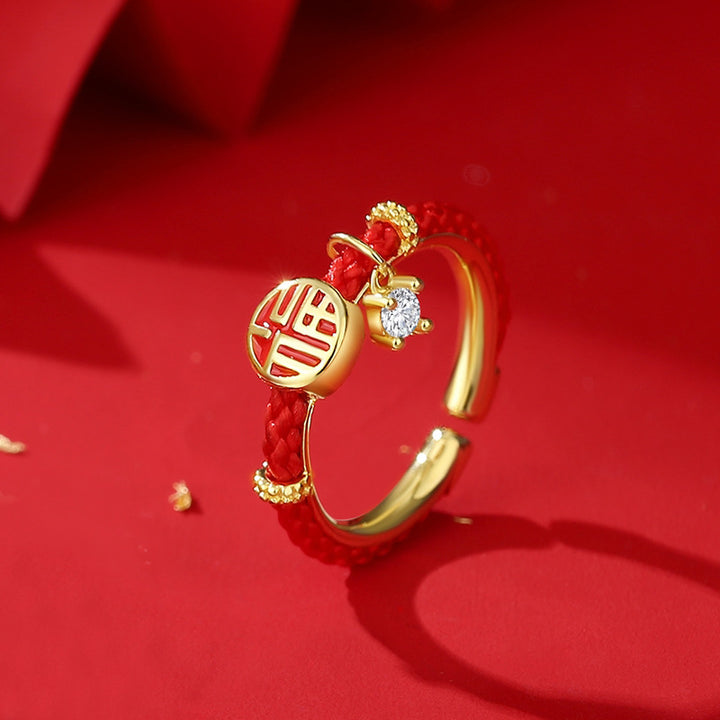 fu character snake shape year of the snake harmony ring