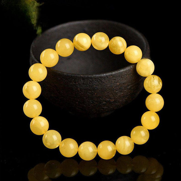 full honey amber bead bracelet