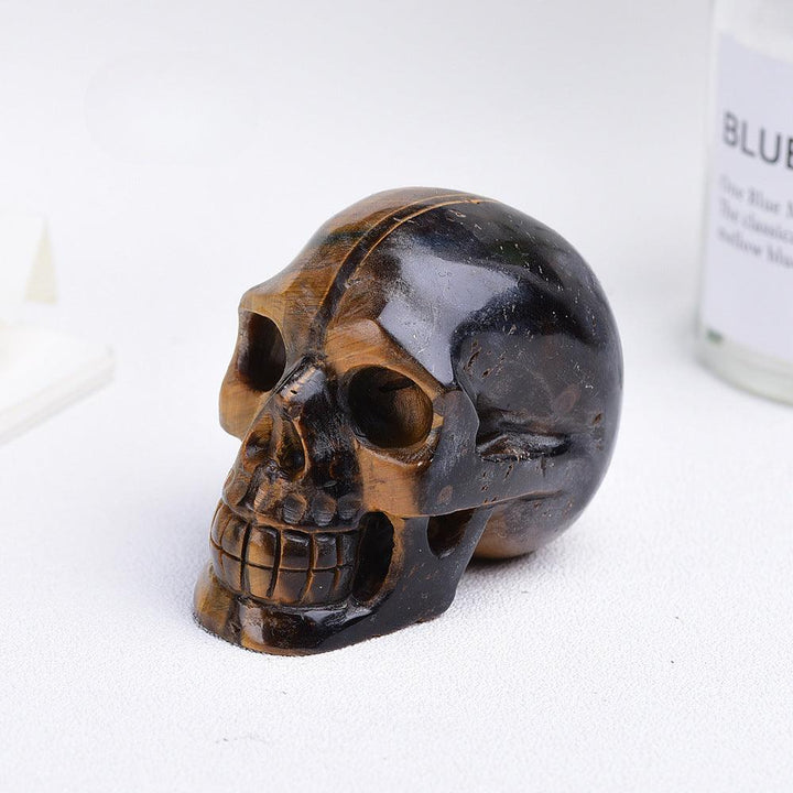 halloween tiger's eye crystal gothic skull home decor