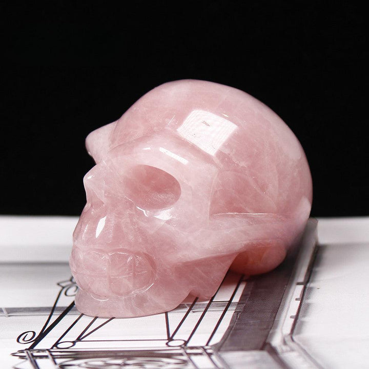 halloween rose quartz crystal gothic skull home decor