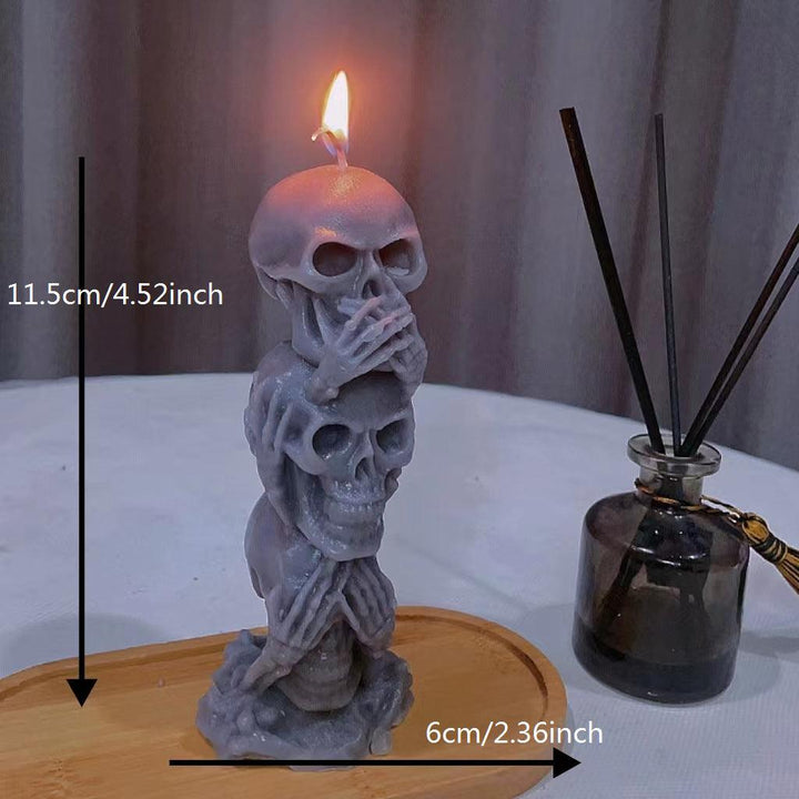 size of halloween gothic skull aromatherapy scented candles