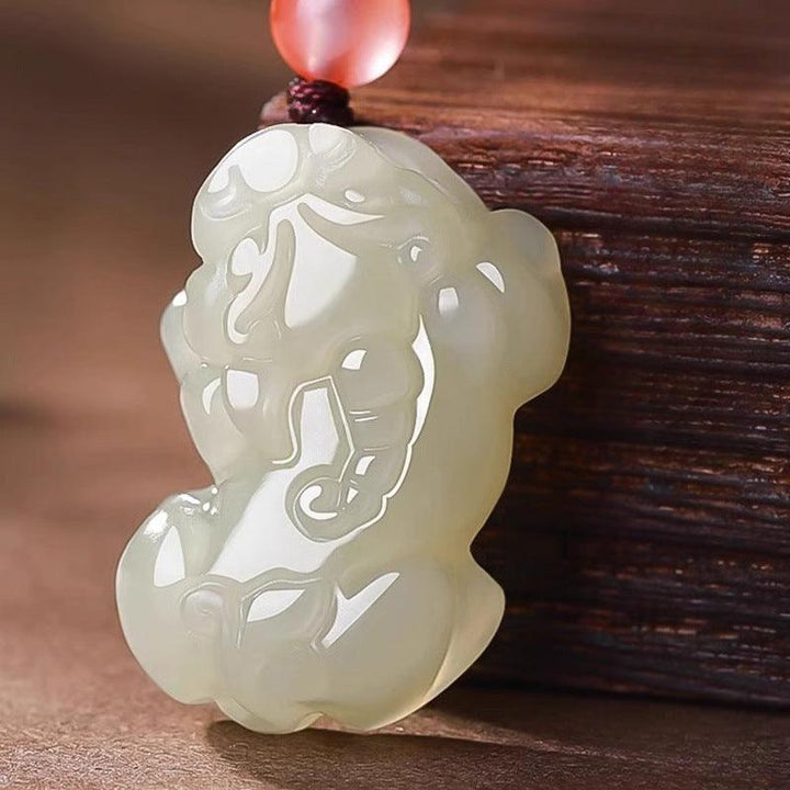 details of hetian jade money pixiu pendant natural jade couple necklace