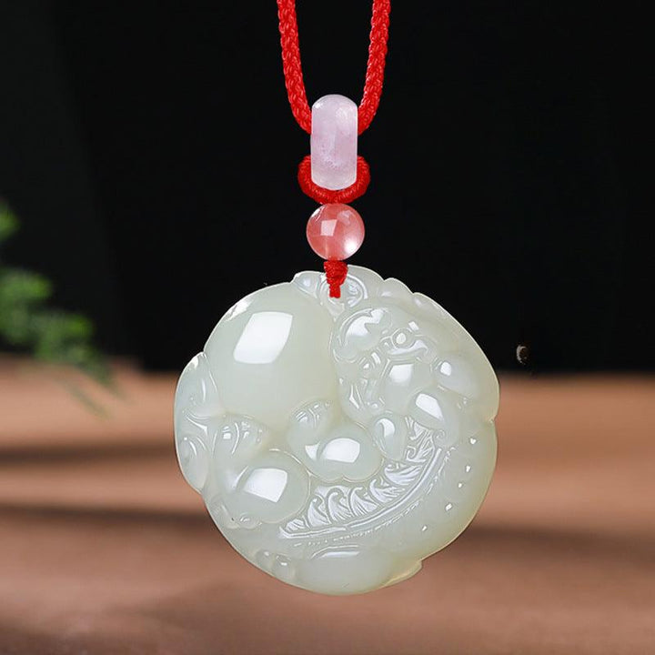 details of hetian jade money pixiu pendant natural jade couple necklace