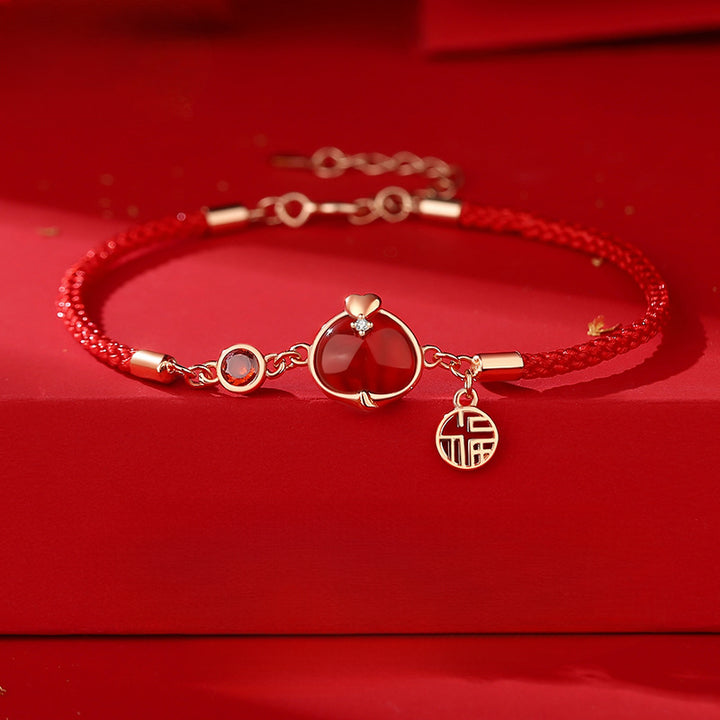 hetian jade year of the snake red agate balance and harmony bracelet